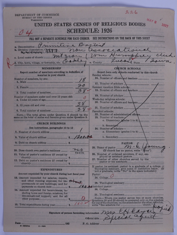 Scan of Primitive Baptists: 226