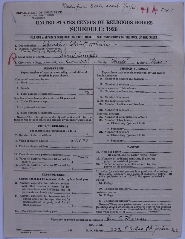 Scan of Church of Christ (Holiness) U.S.A.: 41a