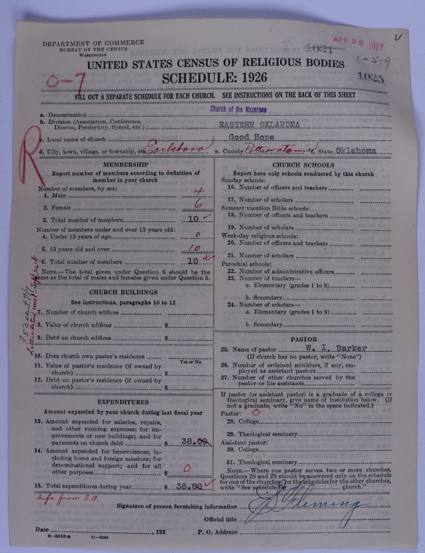 Scan of Church of the Nazarene: 1025