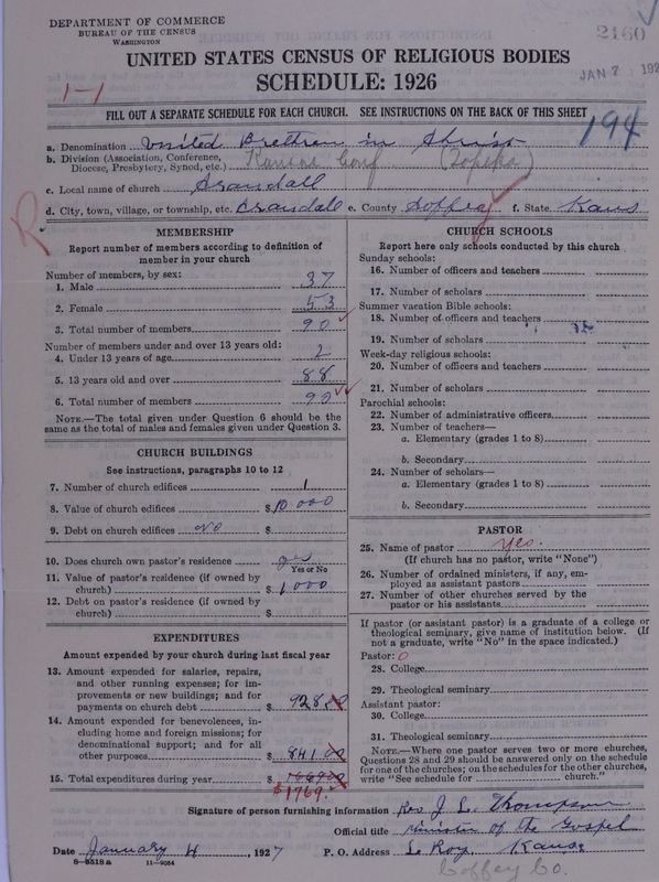 Scan of Church of the United Brethren in Christ: 2160
