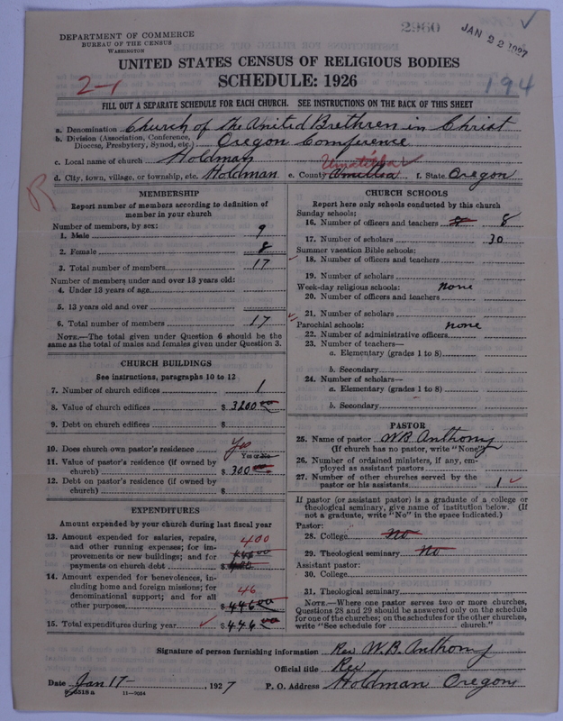 Scan of Church of the United Brethren in Christ: 2960