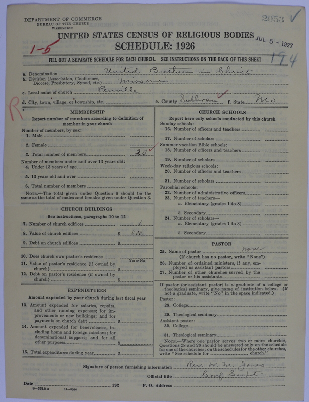 Scan of Church of the United Brethren in Christ: 2053