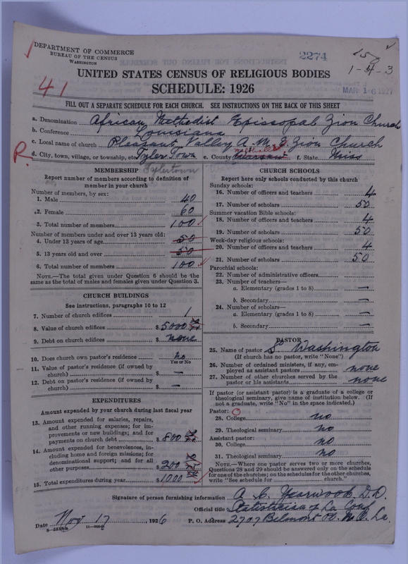 Scan of African Methodist Episcopal Zion Church: 2274