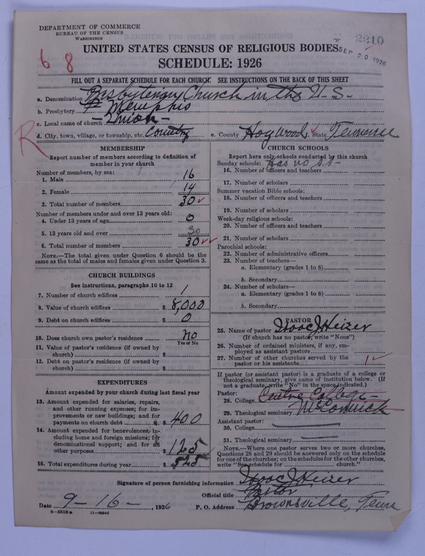 Scan of Presbyterian Church in the United States: 2210