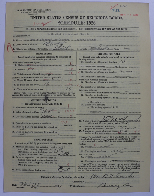 Scan of Methodist Protestant Church: 731