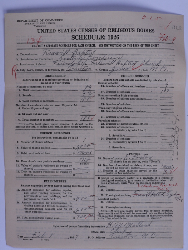 Scan of Free Will Baptists: 312