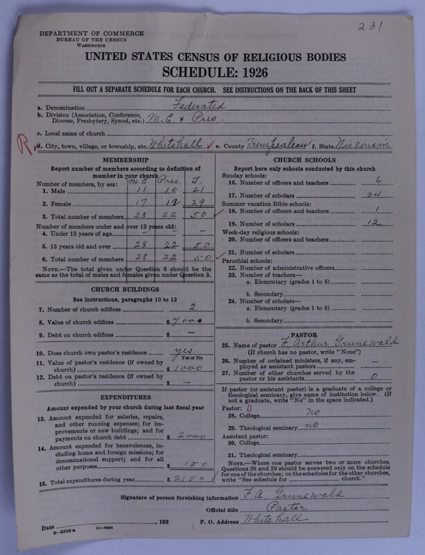 Scan of Federated Churches: 231