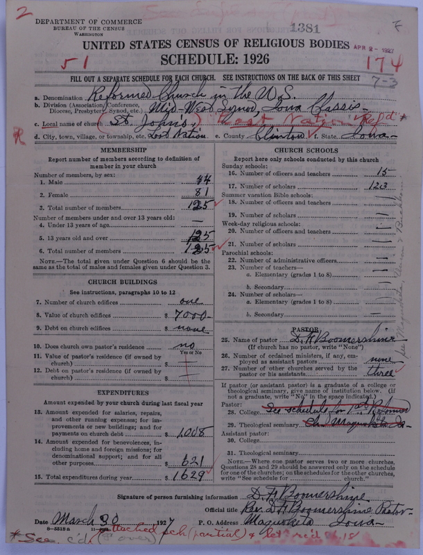 Scan of Reformed Church in the United States: 1381