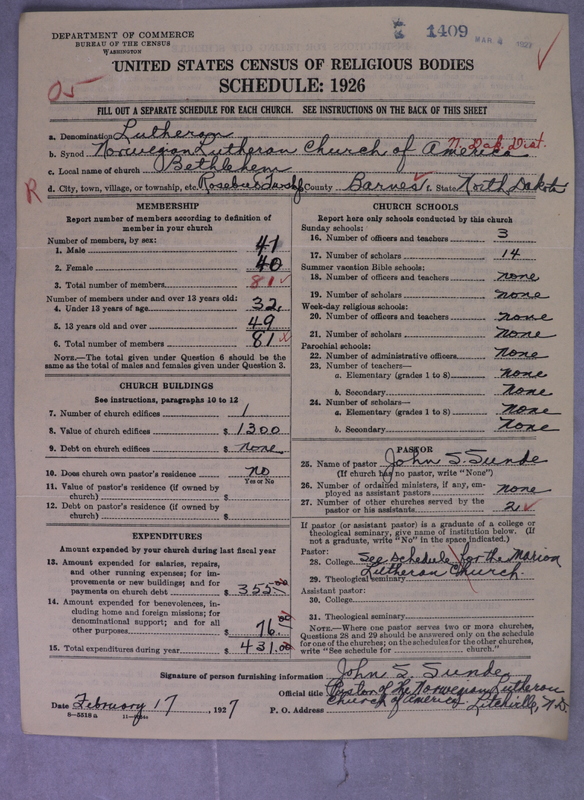 Scan of Norwegian Lutheran Church of America: 1409