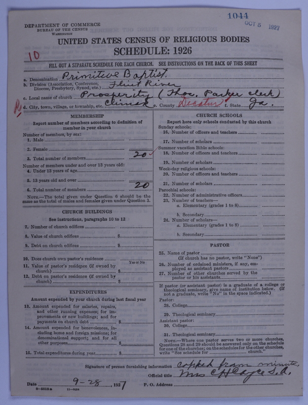 Scan of Primitive Baptists: 1044