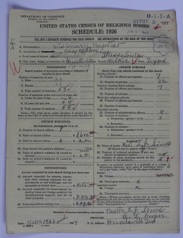 Scan of Negro Baptists: 21727
