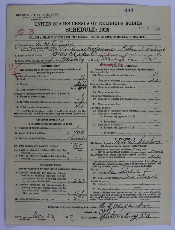 Scan of African Methodist Episcopal Zion Church: 444