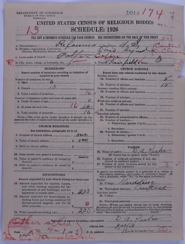 Scan of Reformed Church in the United States: 1014