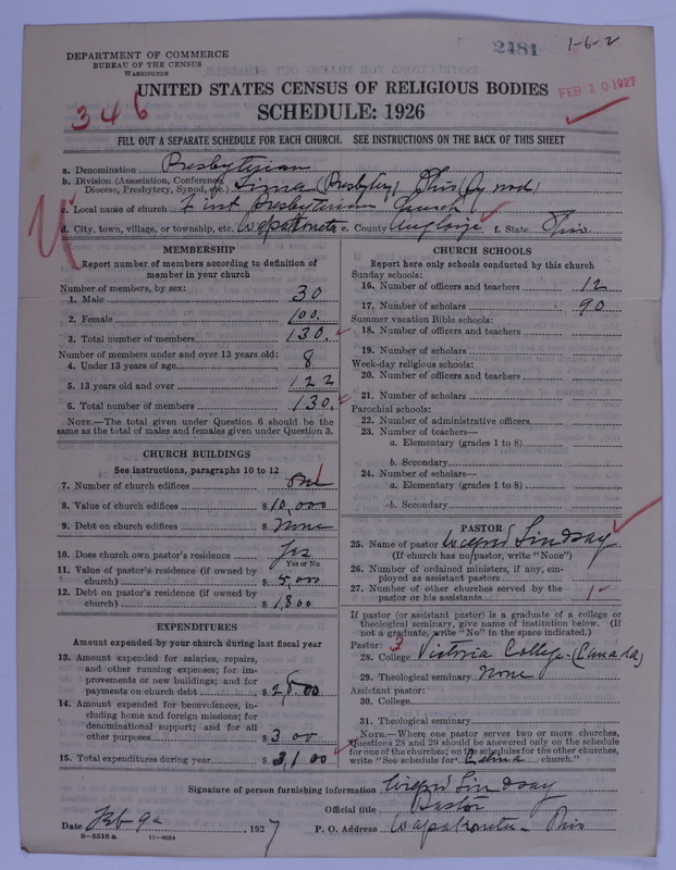 Scan of Presbyterian Church in the United States of America: 2481