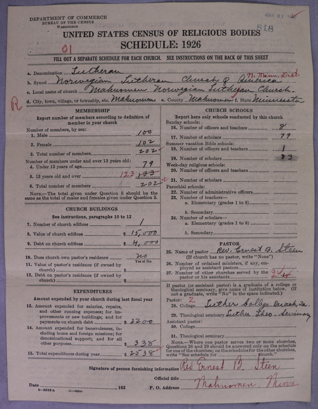 Scan of Norwegian Lutheran Church of America: 818