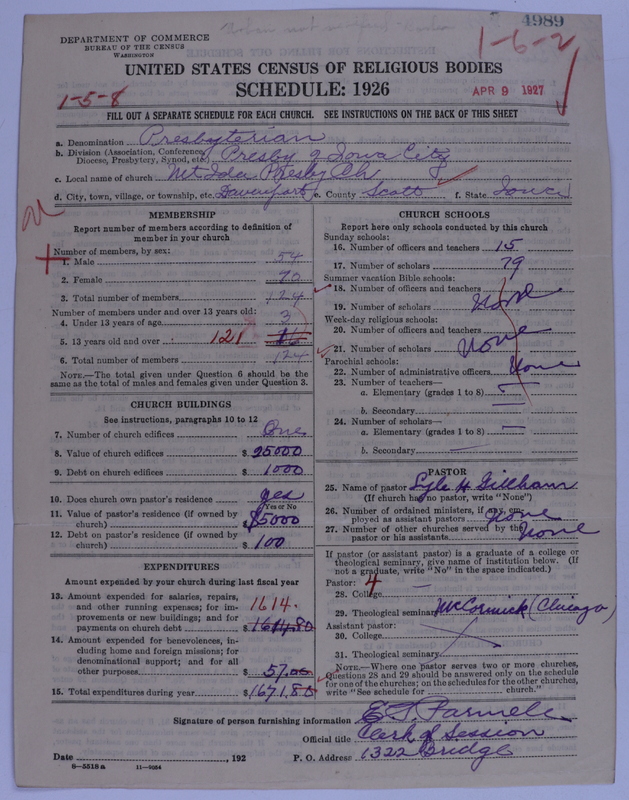 Scan of Presbyterian Church in the United States of America: 4989