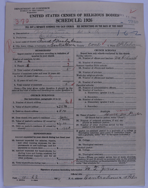 Scan of Presbyterian Church in the United States of America: 7340