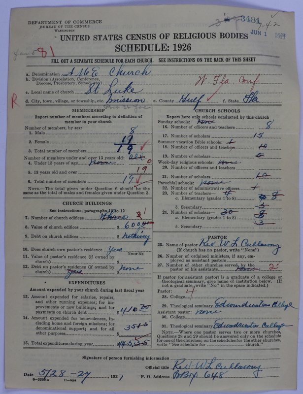 Scan of African Methodist Episcopal Church: 3481