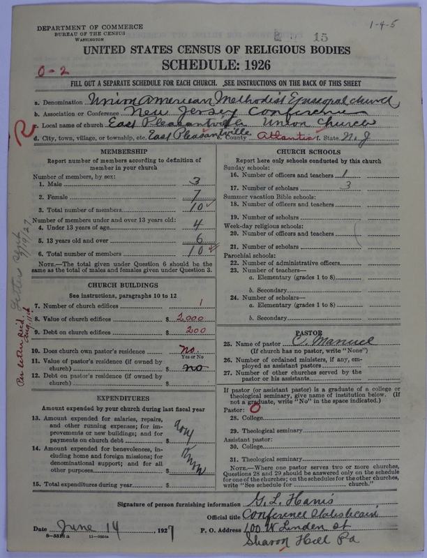 Scan of Union American Methodist Episcopal Church: 15