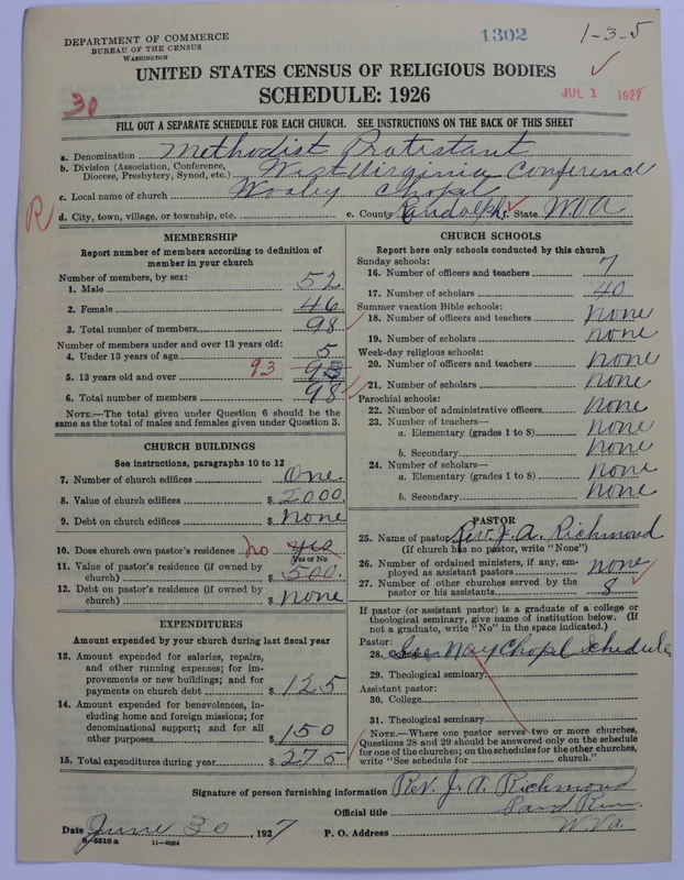 Scan of Methodist Protestant Church: 1302