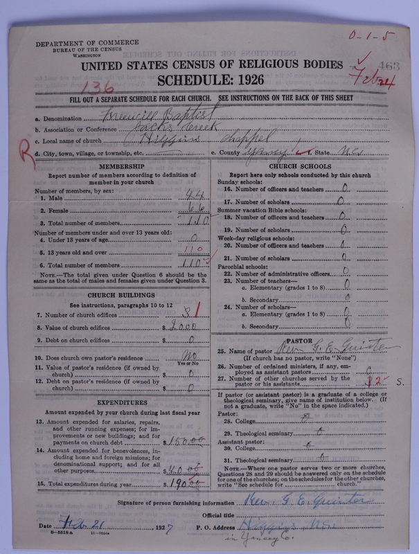 Scan of Free Will Baptists: 463