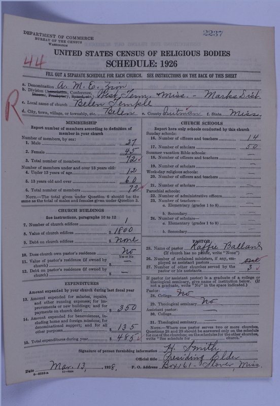 Scan of African Methodist Episcopal Zion Church: 2237