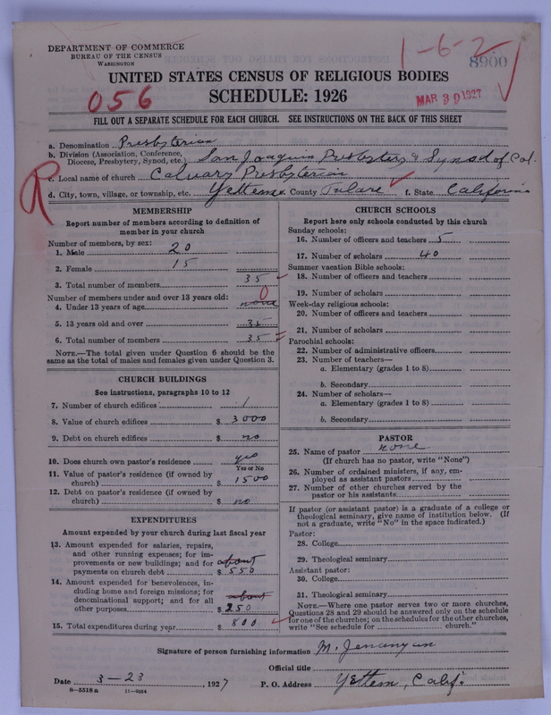 Scan of Presbyterian Church in the United States of America: 8900