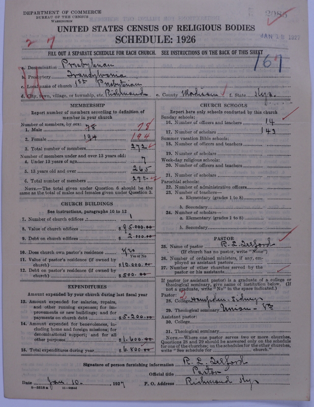 Scan of Presbyterian Church in the United States: 2085