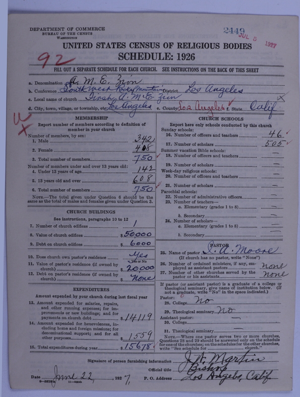 Scan of African Methodist Episcopal Zion Church: 2449