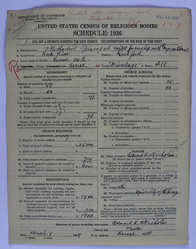 Scan of Federated Churches: