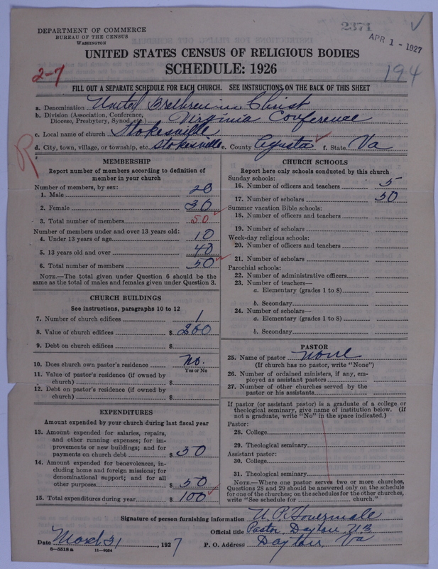 Scan of Church of the United Brethren in Christ: 2371
