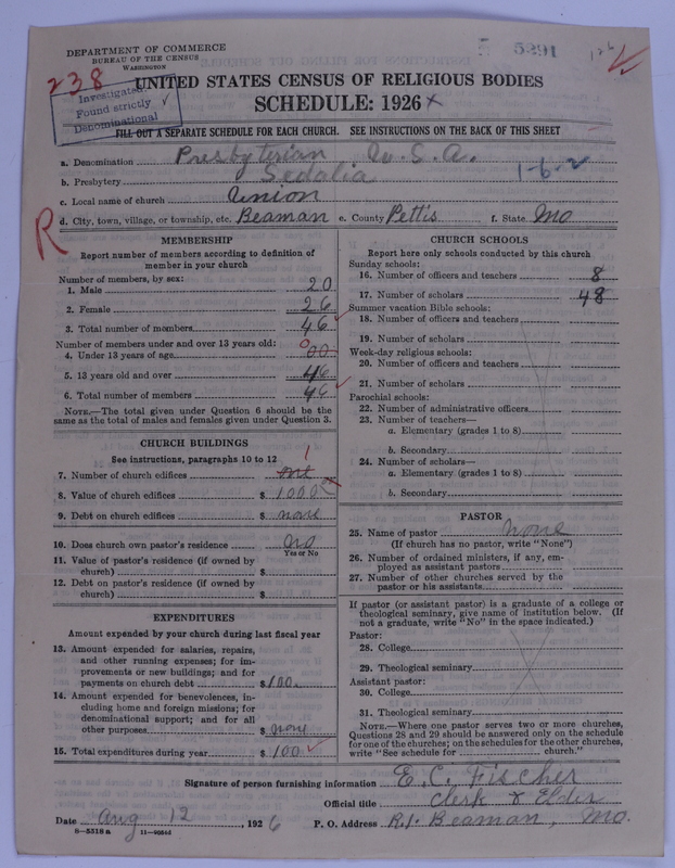 Scan of Presbyterian Church in the United States of America: 5291