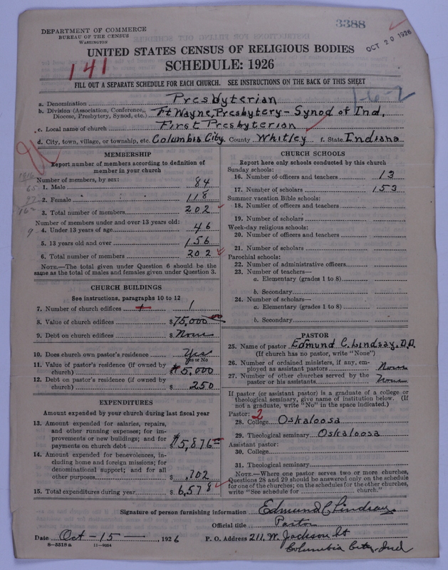 Scan of Presbyterian Church in the United States of America: 3388