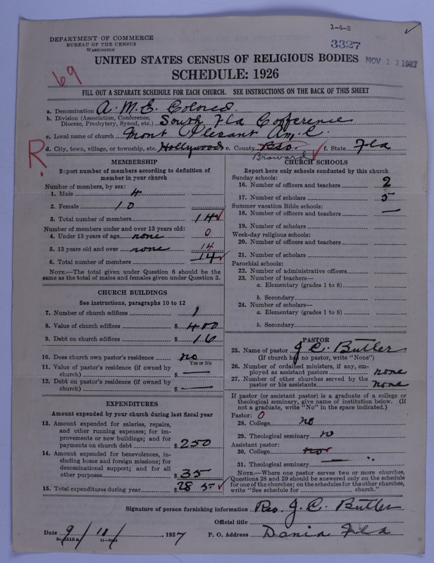 Scan of African Methodist Episcopal Church: 3327