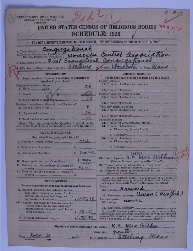 Scan of Federated Churches: