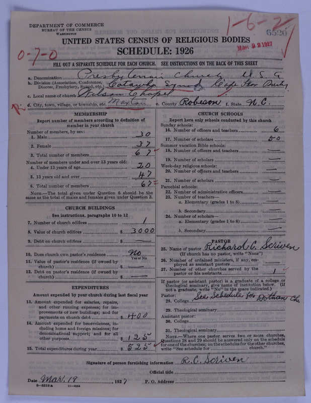 Scan of Presbyterian Church in the United States of America: 6520