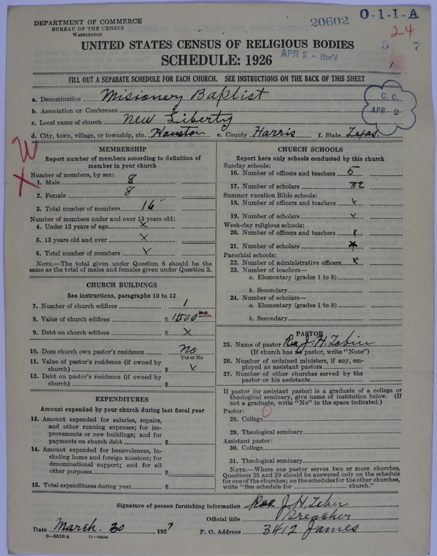 Scan of Negro Baptists: 20602