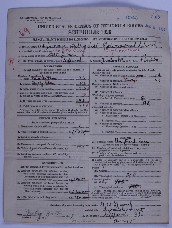 Scan of African Methodist Episcopal Church: 3543