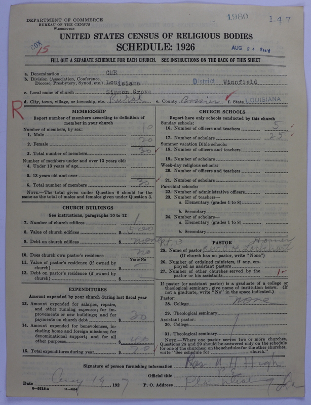 Scan of Colored Methodist Episcopal Church: 1980