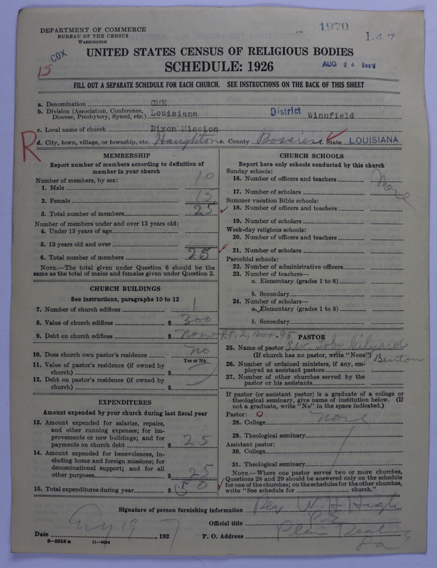 Scan of Colored Methodist Episcopal Church: 1970