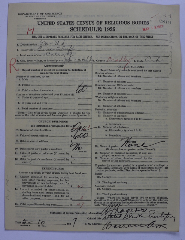 Scan of Presbyterian Church in the United States: 2819