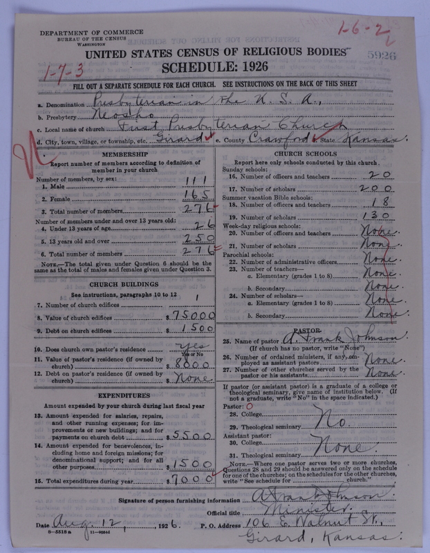 Scan of Presbyterian Church in the United States of America: 5926