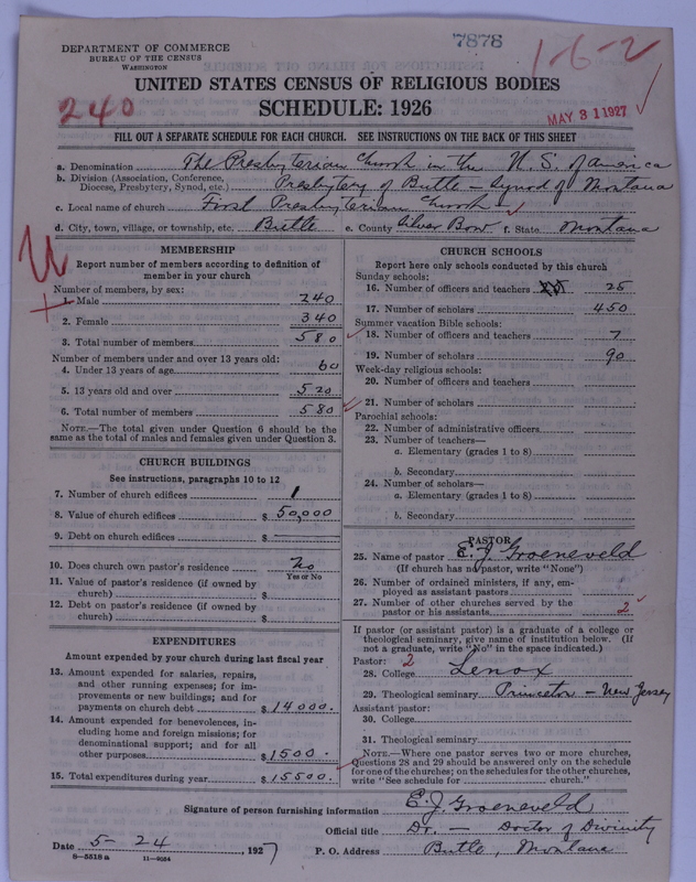 Scan of Presbyterian Church in the United States of America: 7878