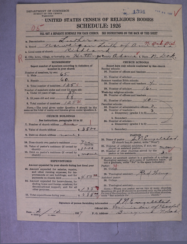 Scan of Norwegian Lutheran Church of America: 1391