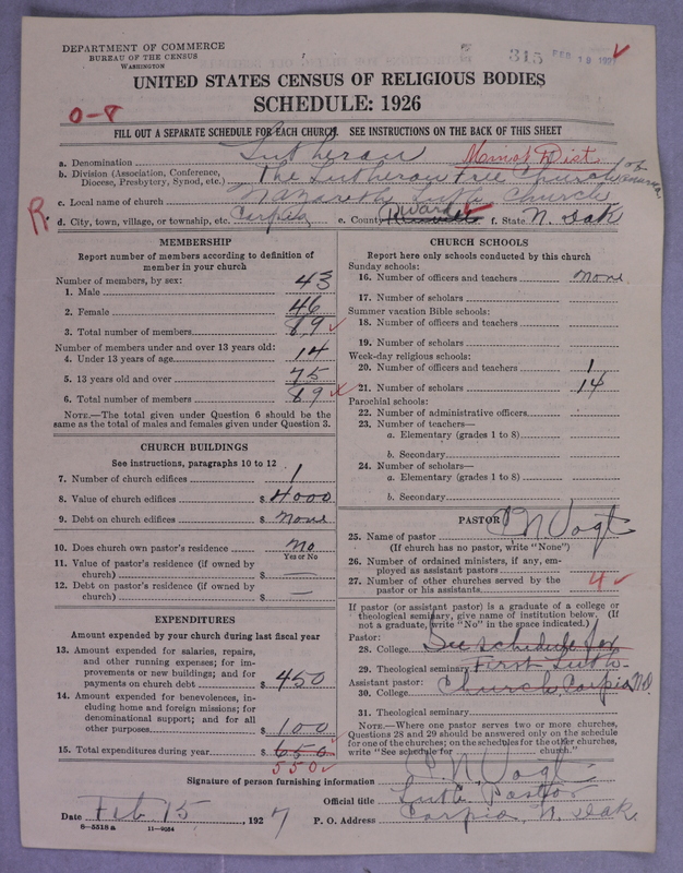 Scan of Lutheran Free Church: 315