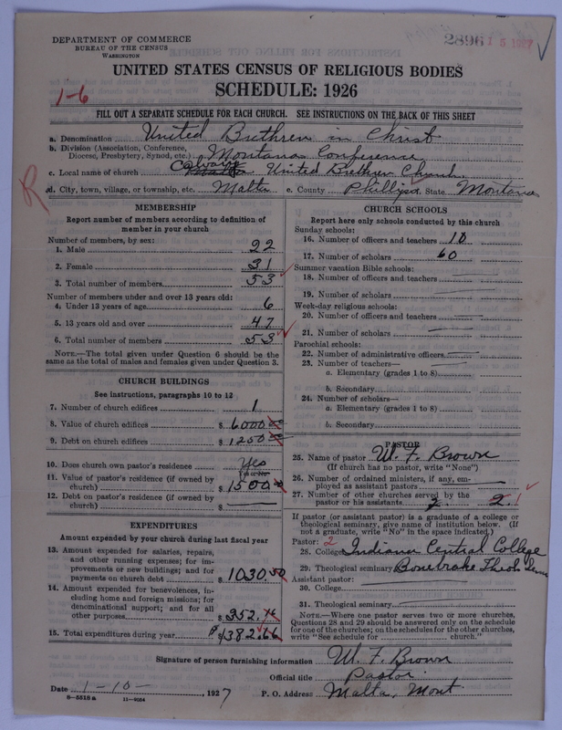 Scan of Church of the United Brethren in Christ: 2896