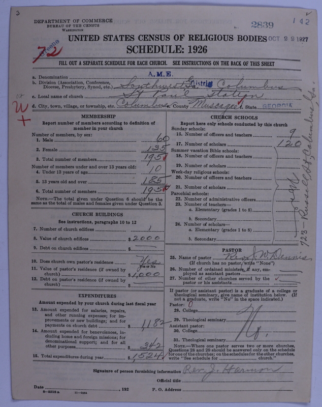 Scan of African Methodist Episcopal Church: 2839