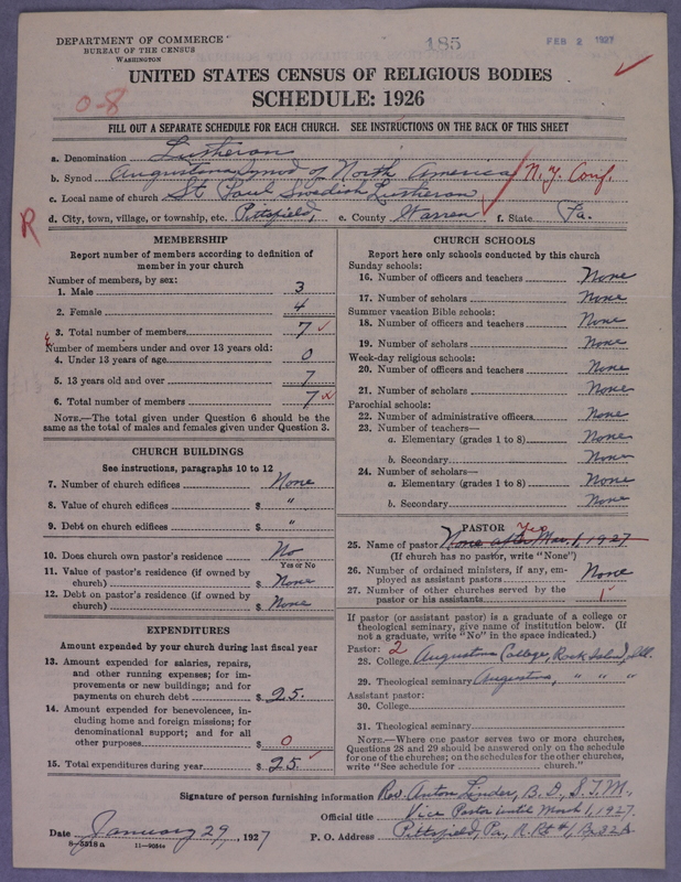 Scan of Evangelical Lutheran Augustana Synod of North America: 185