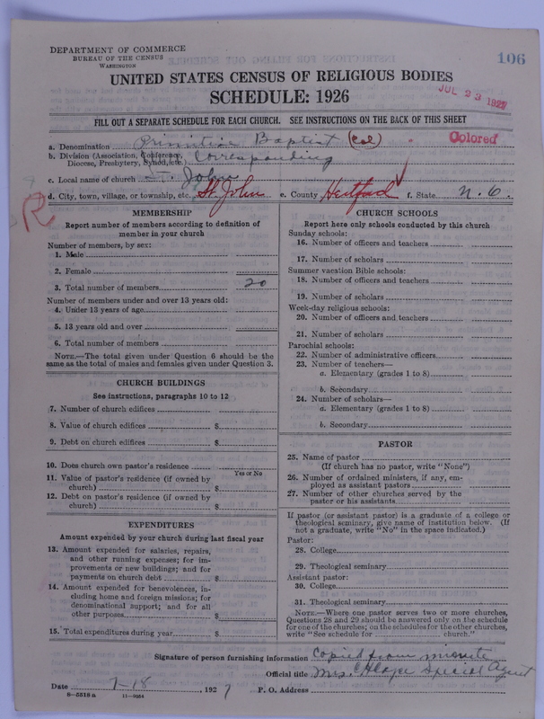 Scan of Colored Primitive Baptists: 106