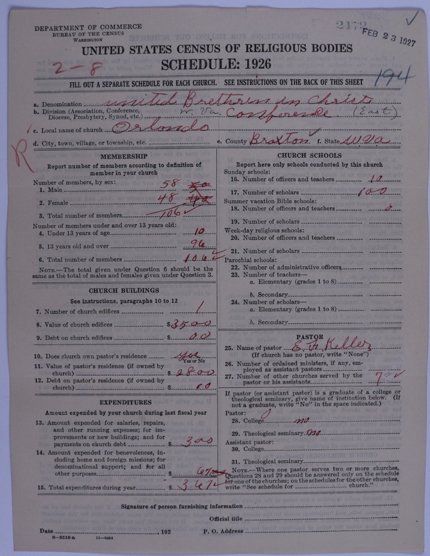 Scan of Church of the United Brethren in Christ: 2472